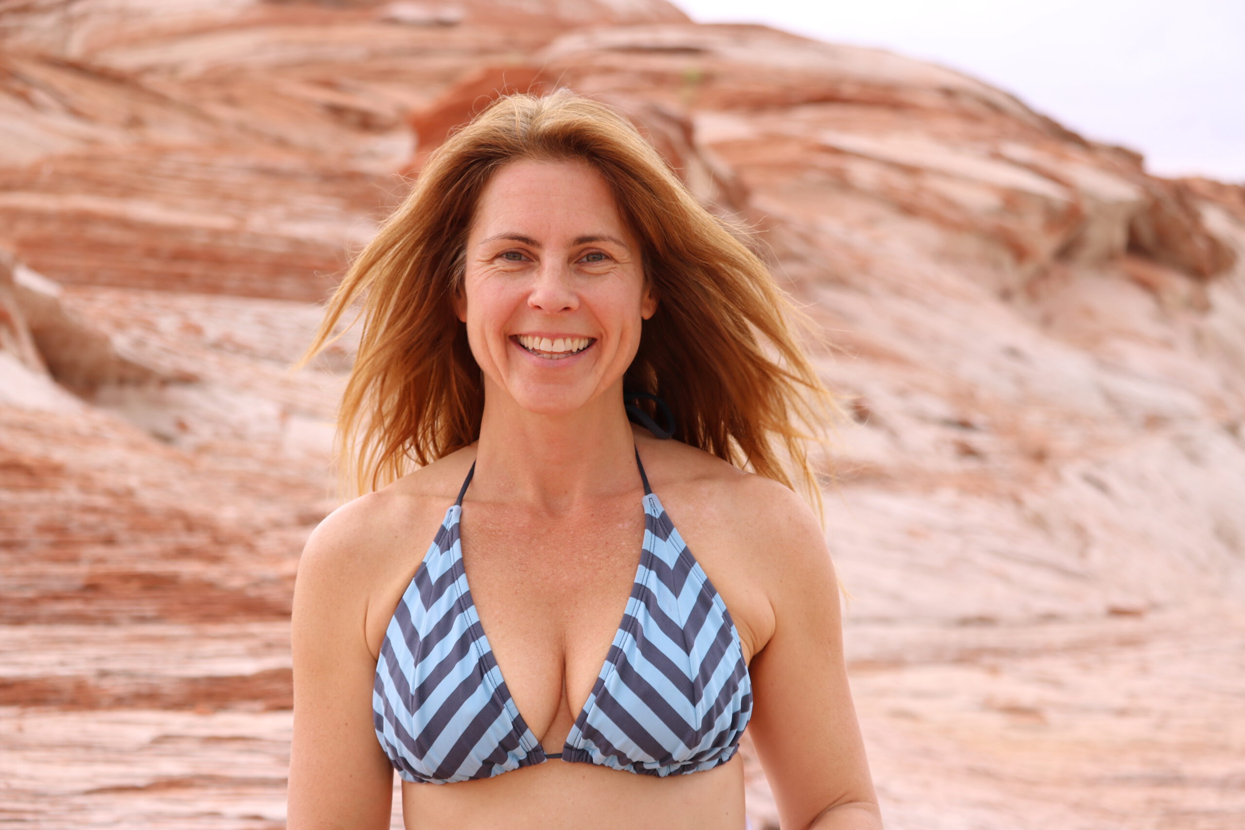 Swimming by the Glen Canyon Dam