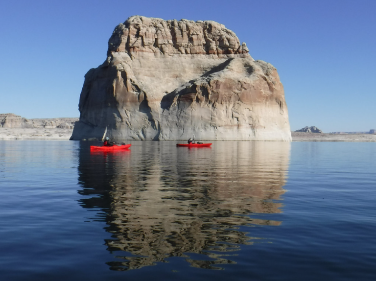 Lake Powell and lone rock beach