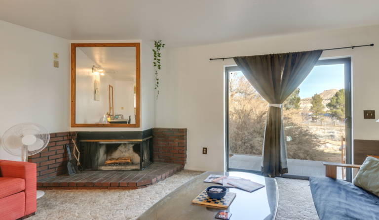 apt 3 fireplace and living room